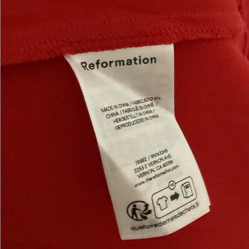 Reformation Red Sweetheart Midi Dress - Picture 7 of 7